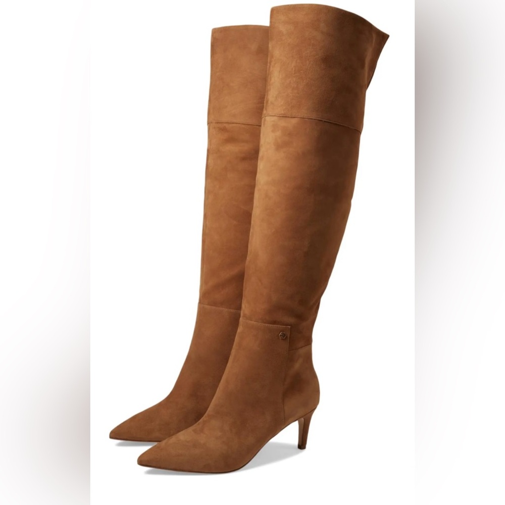 Cole Haan Womens Vandam Tan Suede Pointed Over-The-Knee Boots Shoes NWT no box